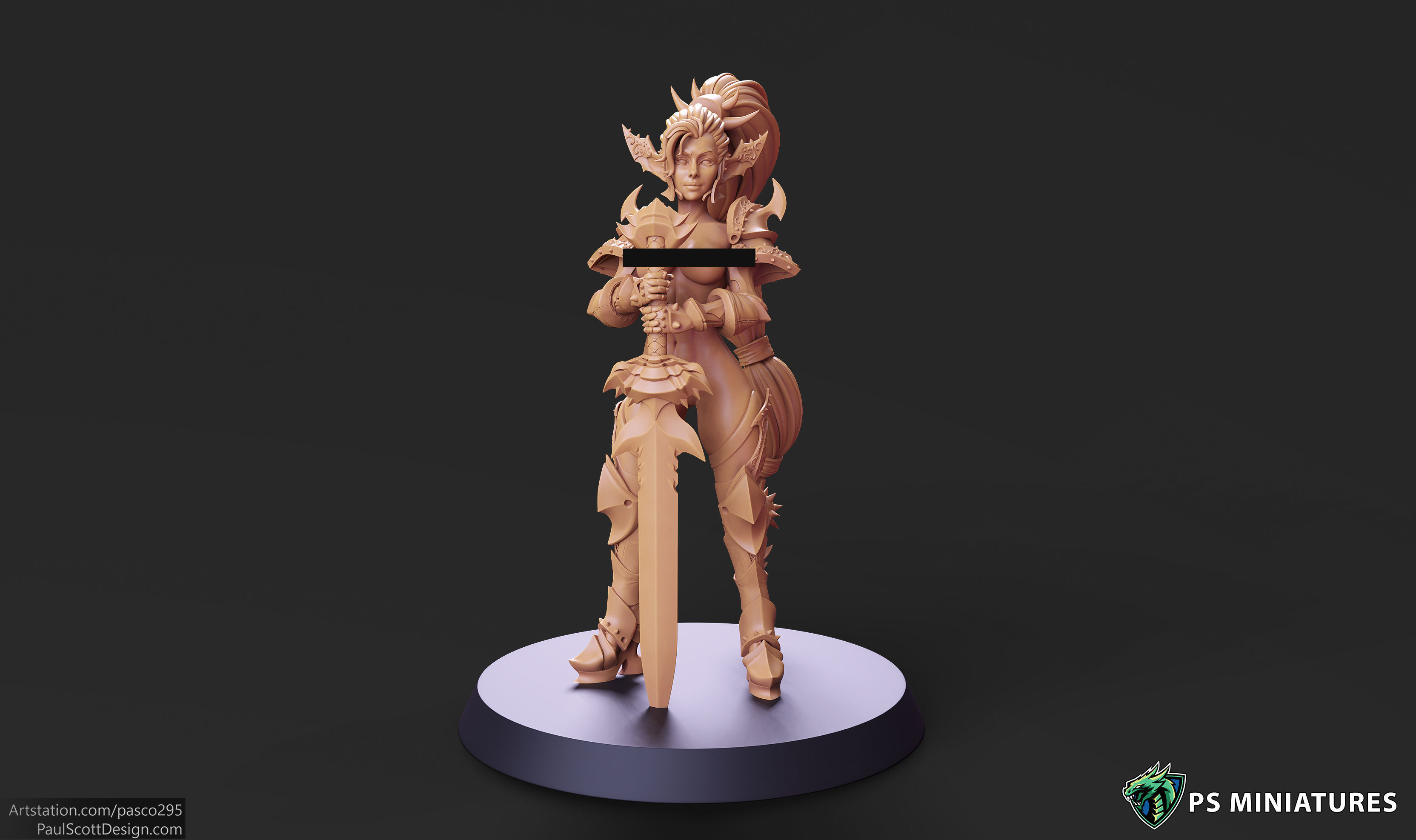 Drow Legionnaire Pose 2 - 4 Variants and Pinup 3D print model_13