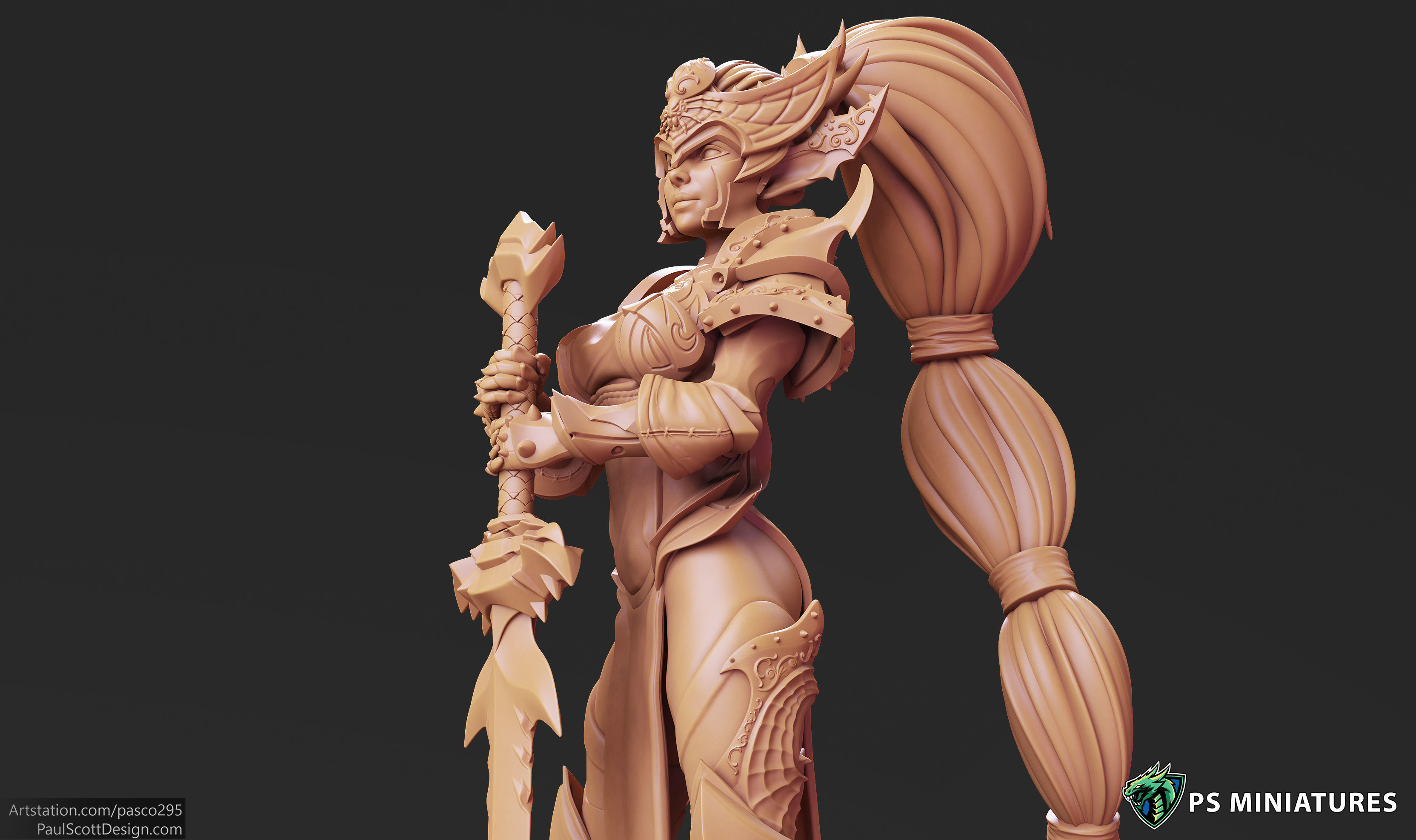 Drow Legionnaire Pose 2 - 4 Variants and Pinup 3D print model_6