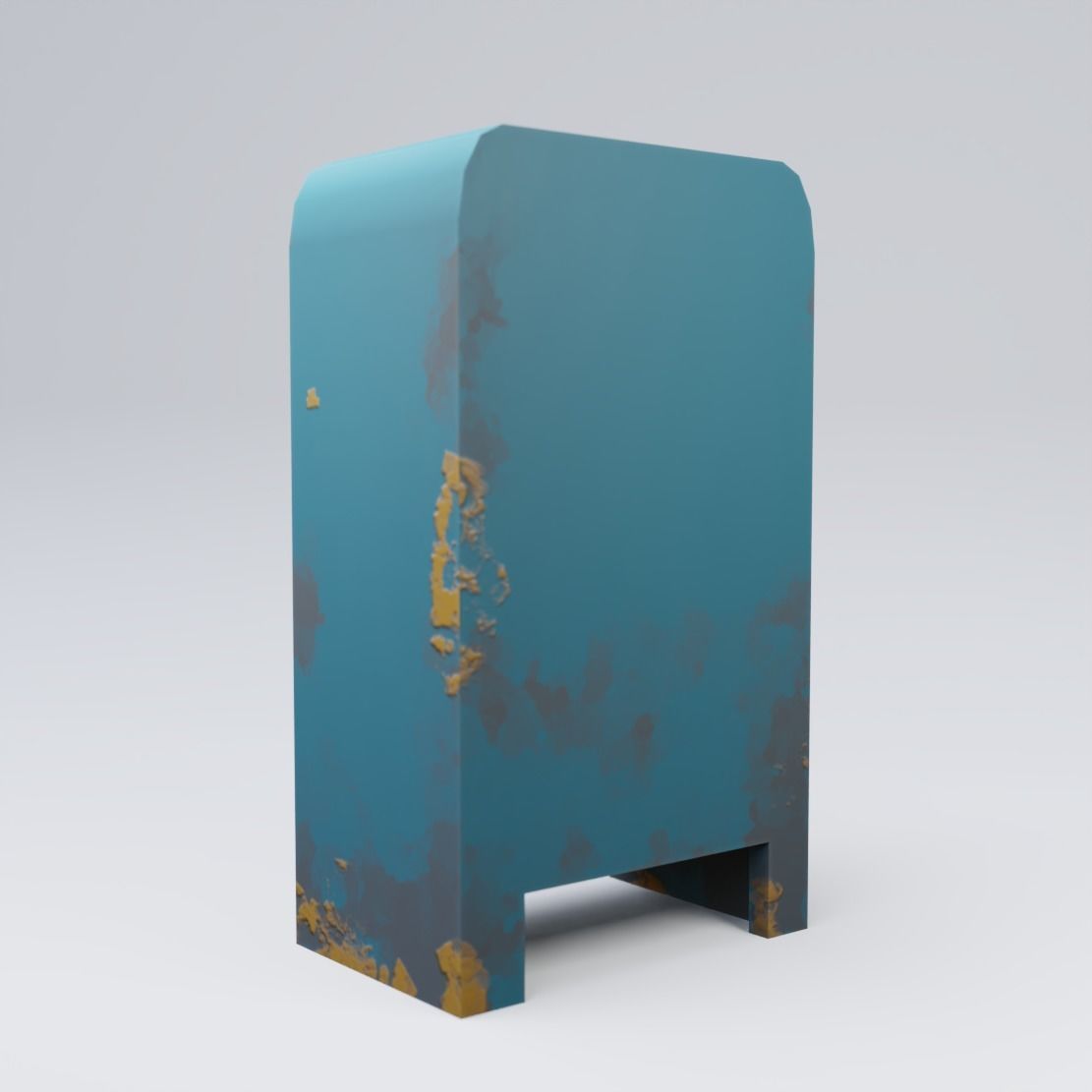 Trash can with coffee cup in it Low-poly 3D model_2