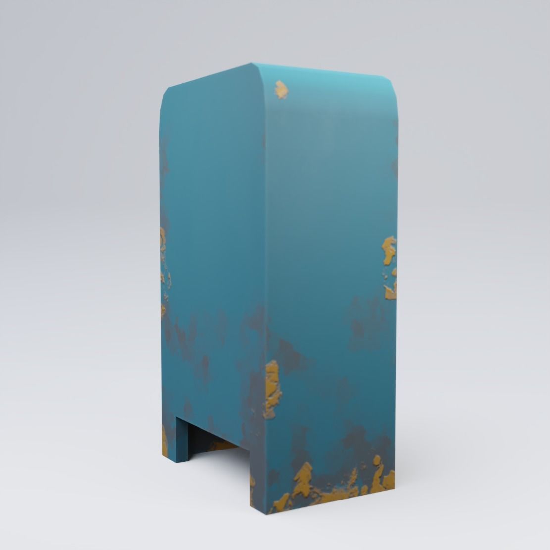 Trash can with coffee cup in it Low-poly 3D model_3