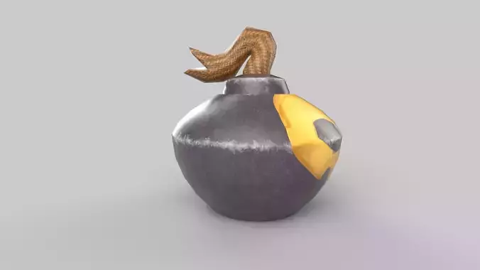 Stylized bomb Low-poly 3D model