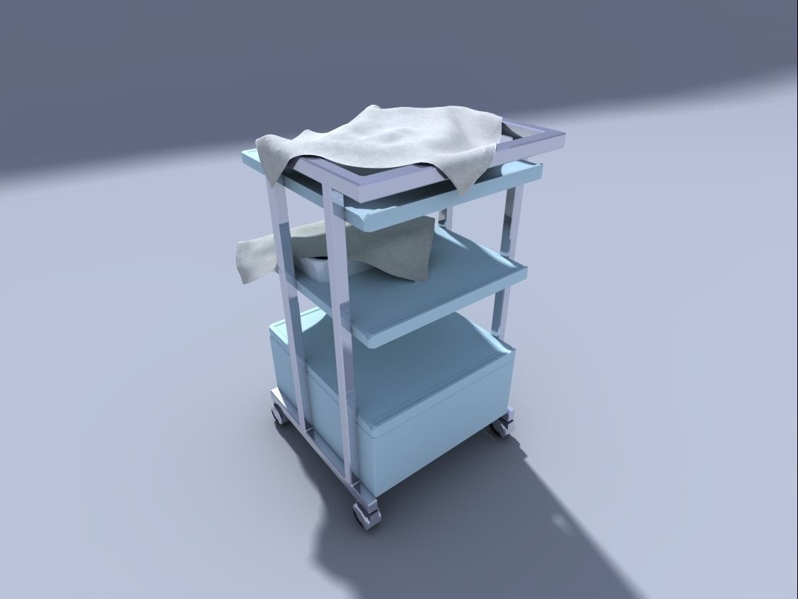 Equipment cart 3D model_1