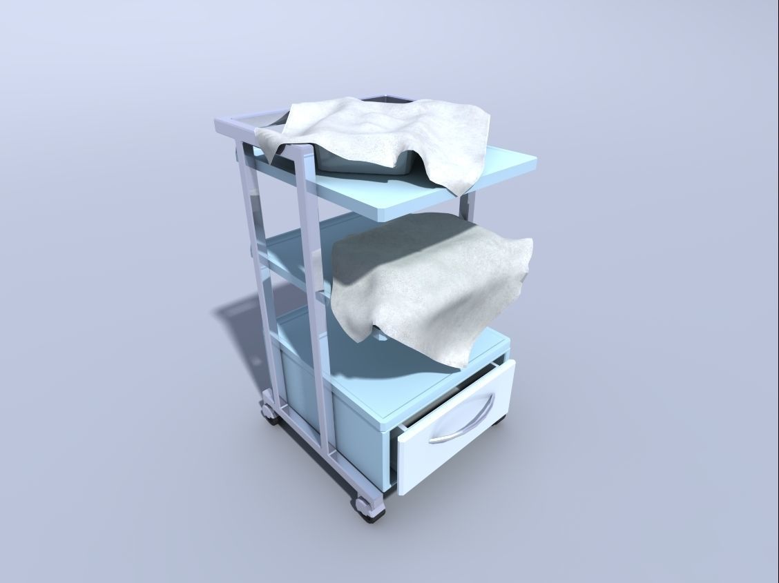 Equipment cart 3D model_0