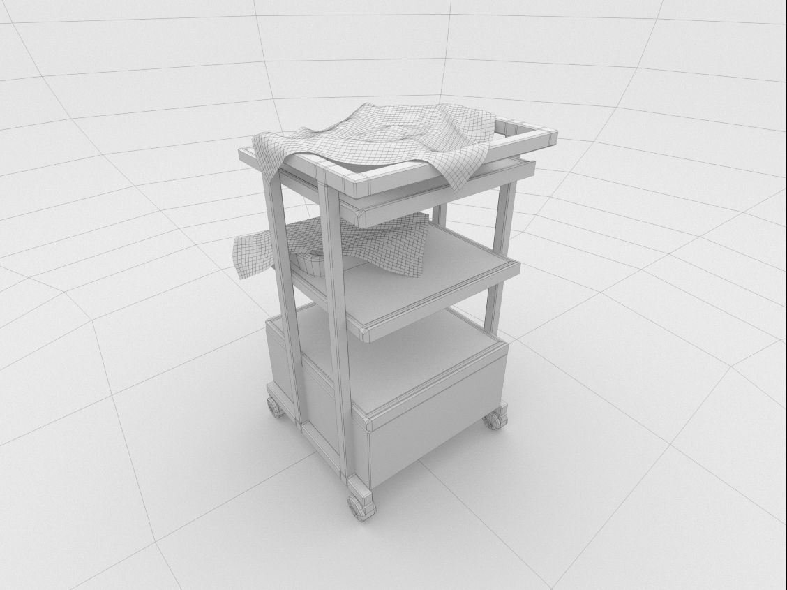 Equipment cart 3D model_2