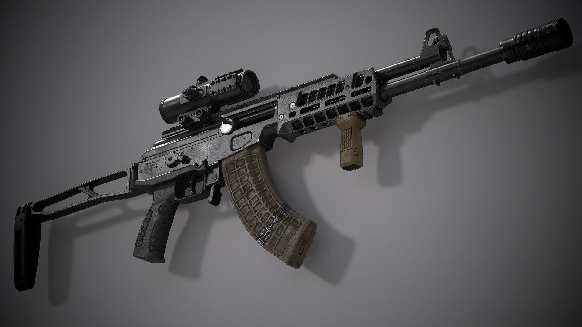 Galil ACE Low-poly 3D model_1
