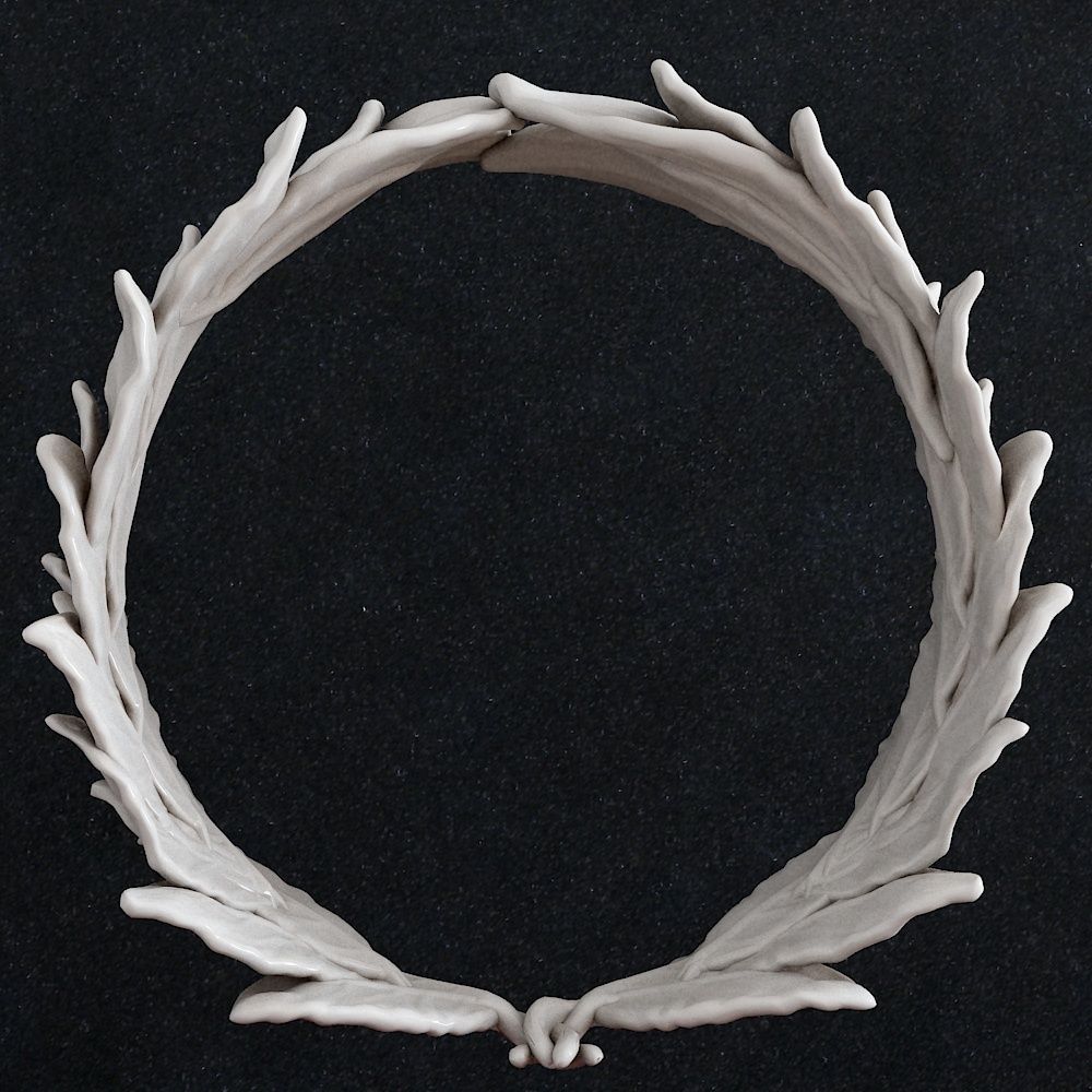 Laurel wreath 3D print model_3