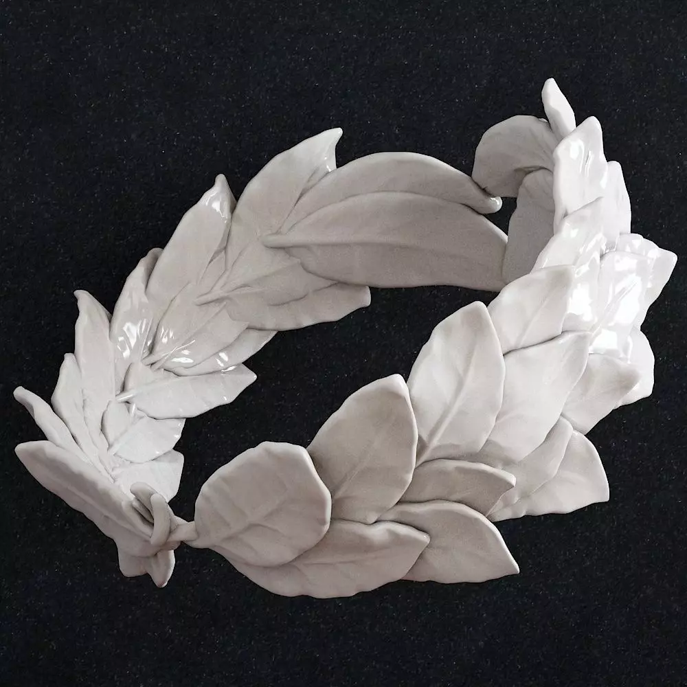 Laurel wreath 3D print model_0