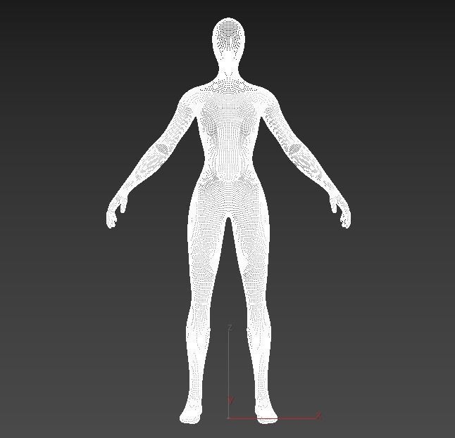 Tesla bot - female version concept Low-poly 3D model_9