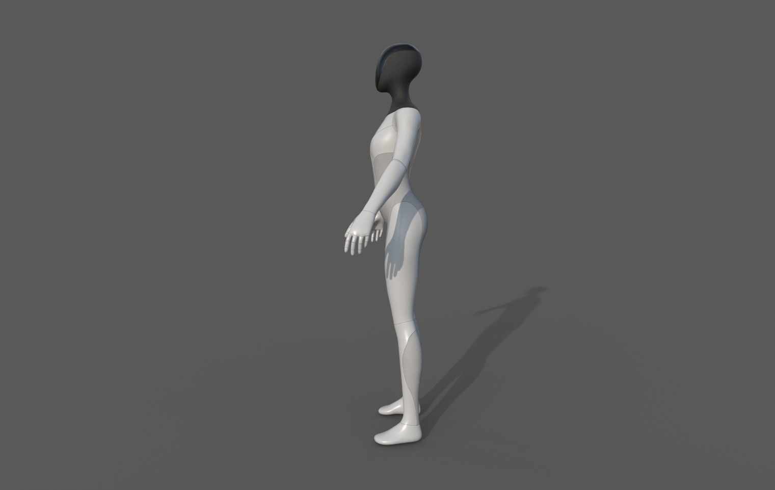 Tesla bot - female version concept Low-poly 3D model_6