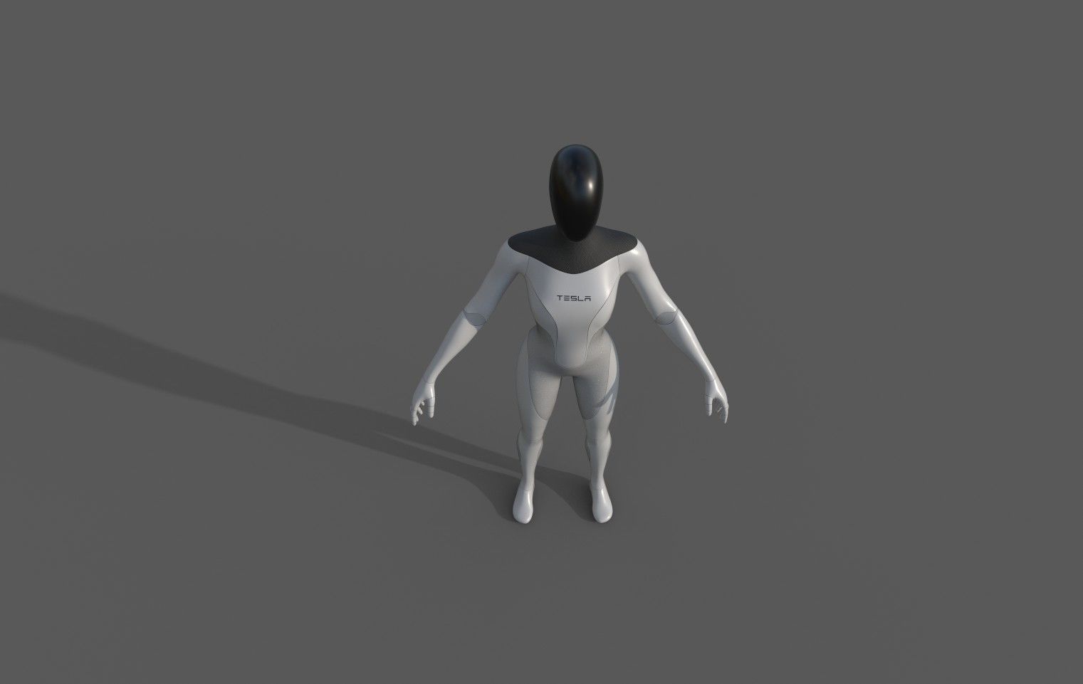Tesla bot - female version concept Low-poly 3D model_7