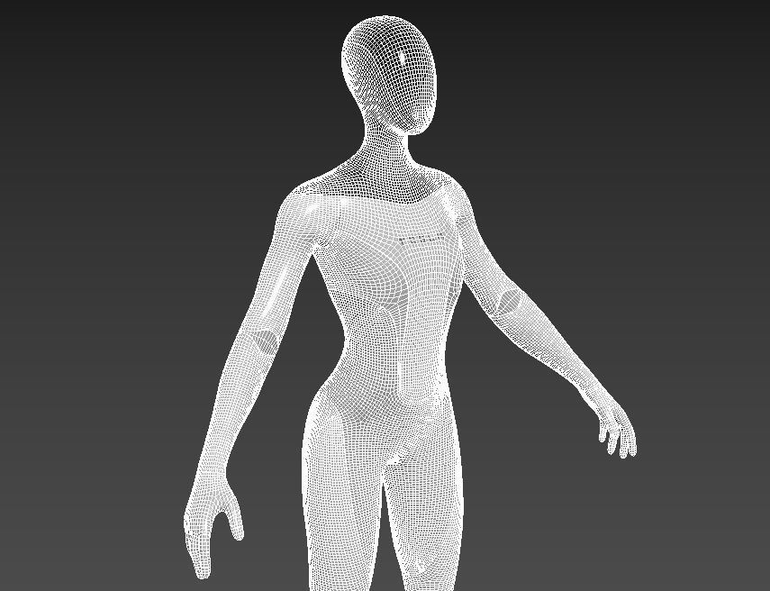 Tesla bot - female version concept Low-poly 3D model_12