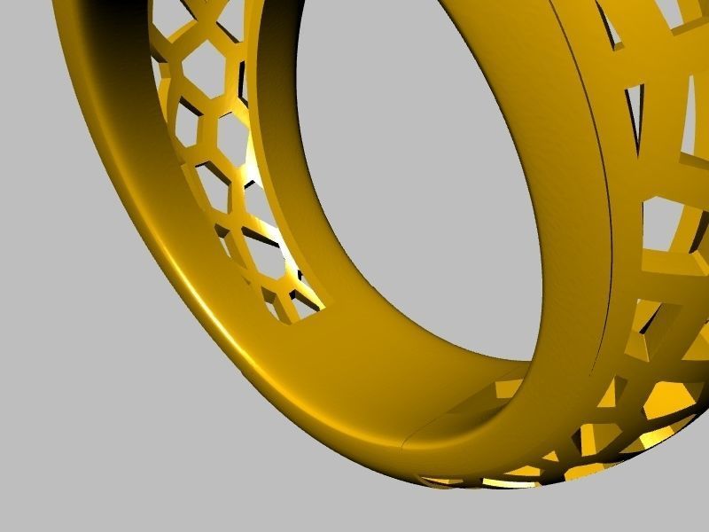 voronoi bombe ring stl verified 3D print model_8