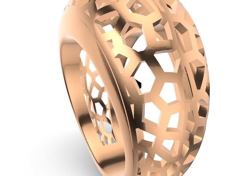 voronoi bombe ring stl verified 3D print model_16