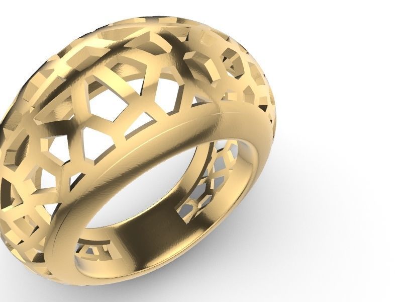 voronoi bombe ring stl verified 3D print model_1