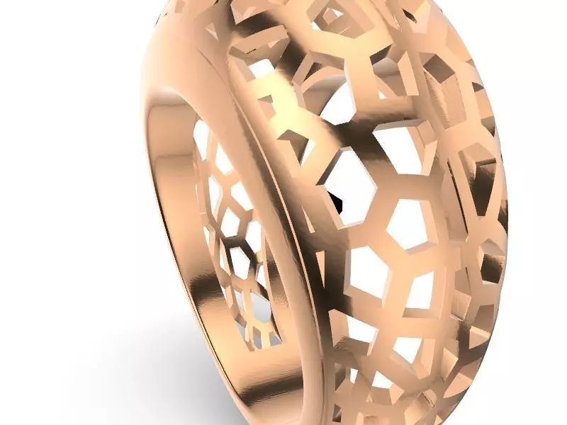 voronoi bombe ring stl verified 3D print model_0