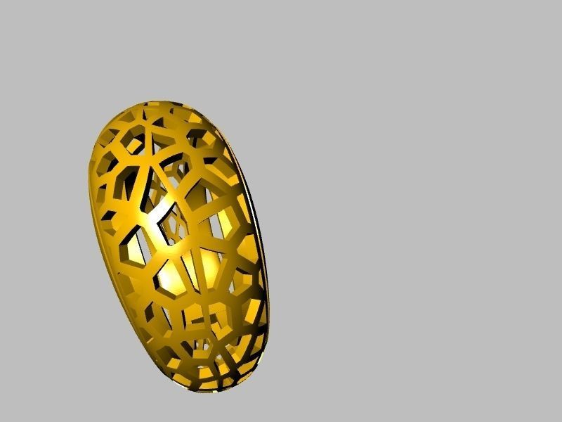 voronoi bombe ring stl verified 3D print model_5