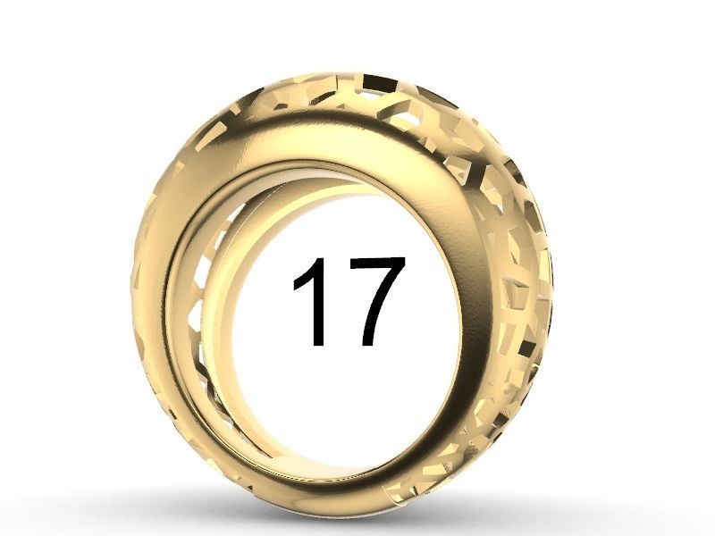 voronoi bombe ring stl verified 3D print model_11