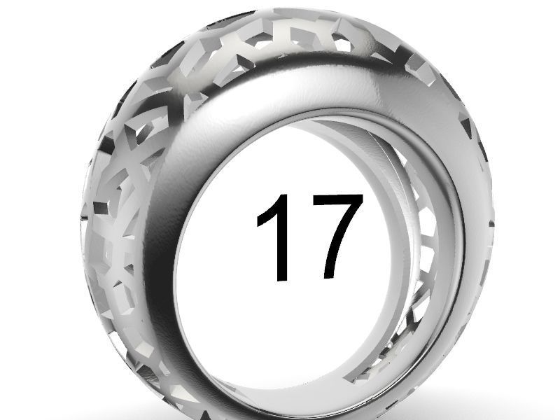 voronoi bombe ring stl verified 3D print model_12