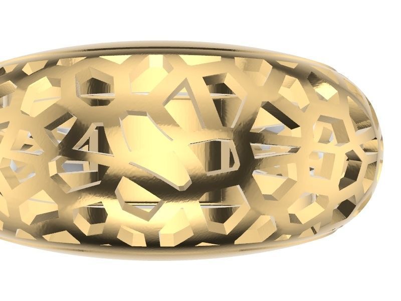 voronoi bombe ring stl verified 3D print model_2
