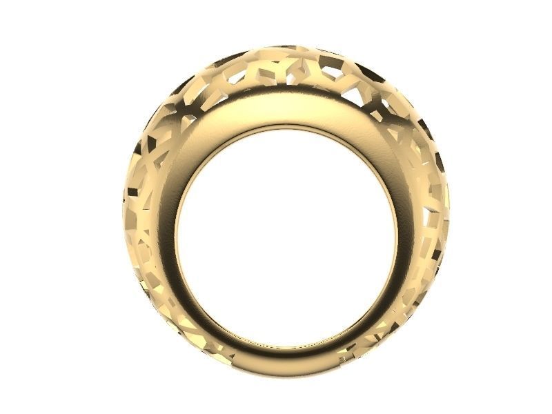 voronoi bombe ring stl verified 3D print model_3