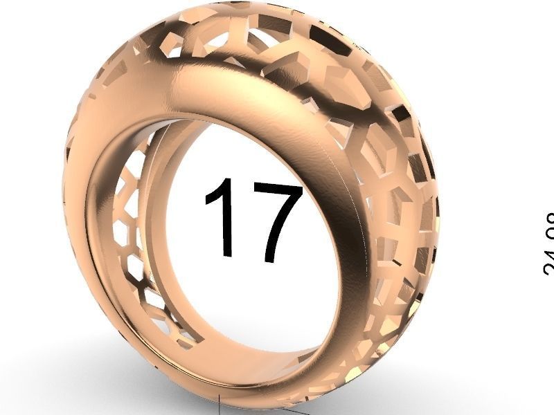 voronoi bombe ring stl verified 3D print model_20