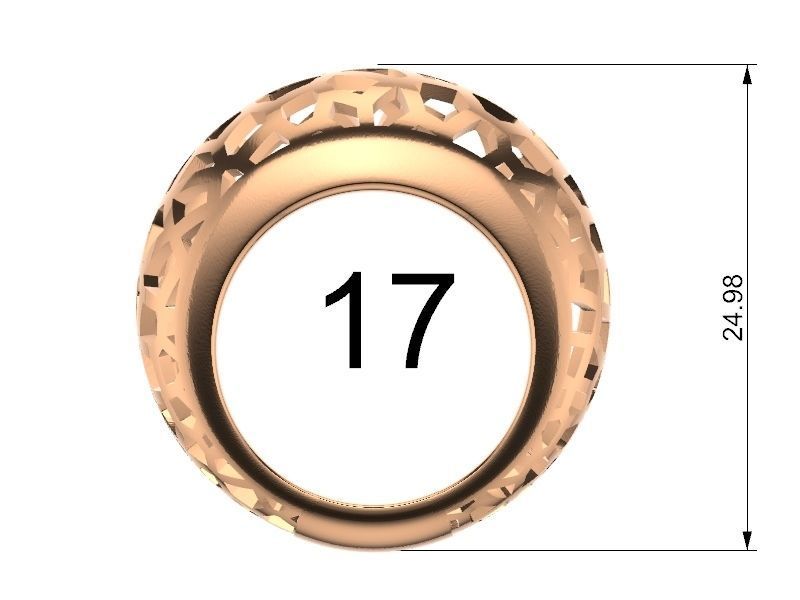 voronoi bombe ring stl verified 3D print model_18