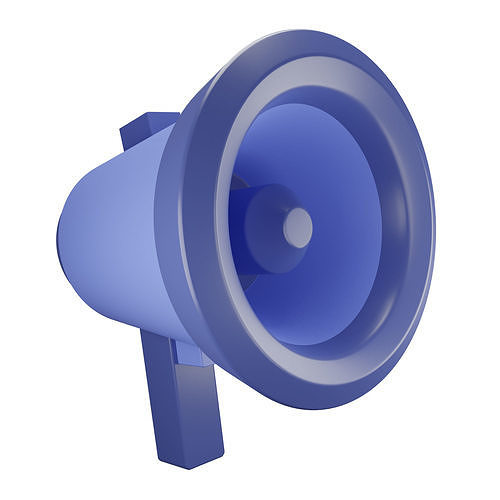 Megaphone Icon Low-poly 3D model