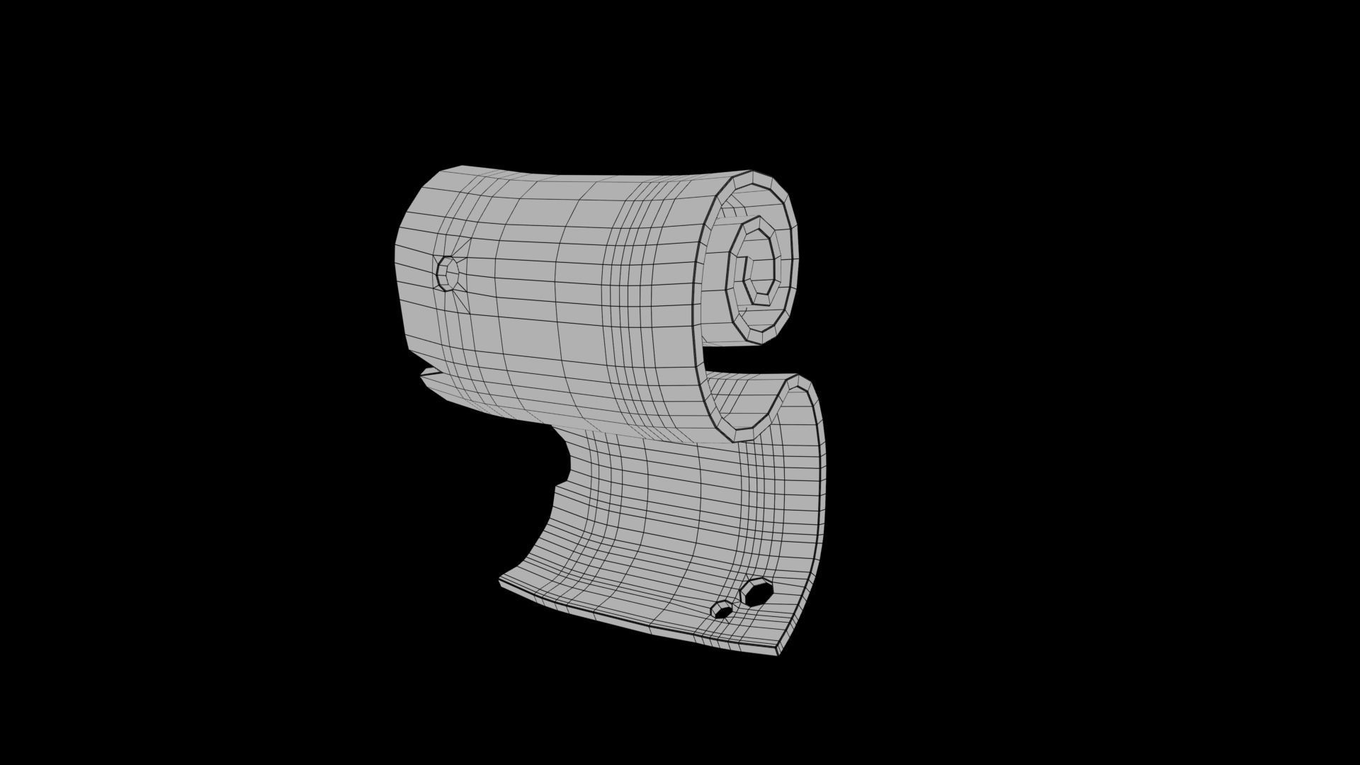 Stylized map Low-poly 3D model_6