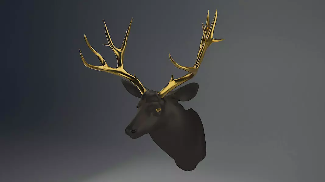Deer Head 3d model Low-poly 3D model