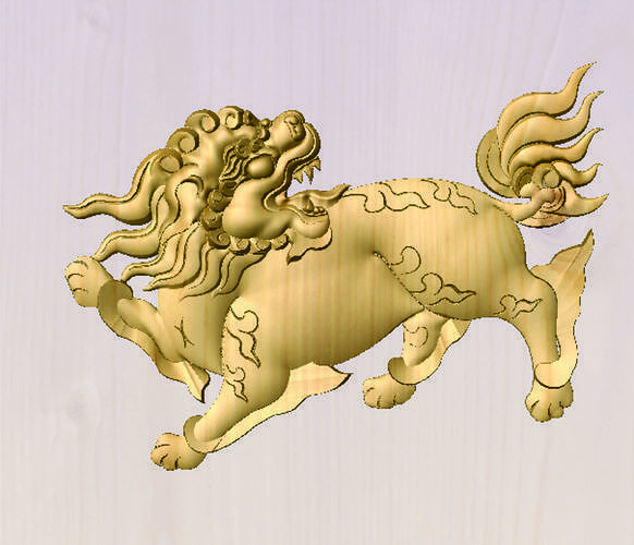 lion or singay 3D print model