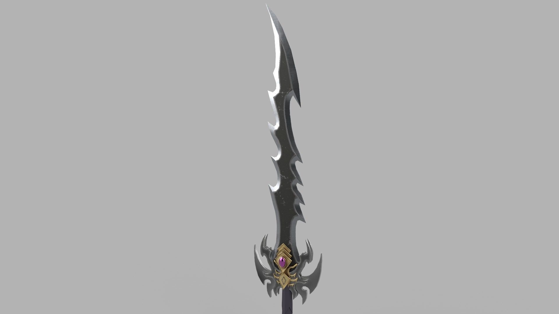 Stylized sword Low-poly 3D model_3