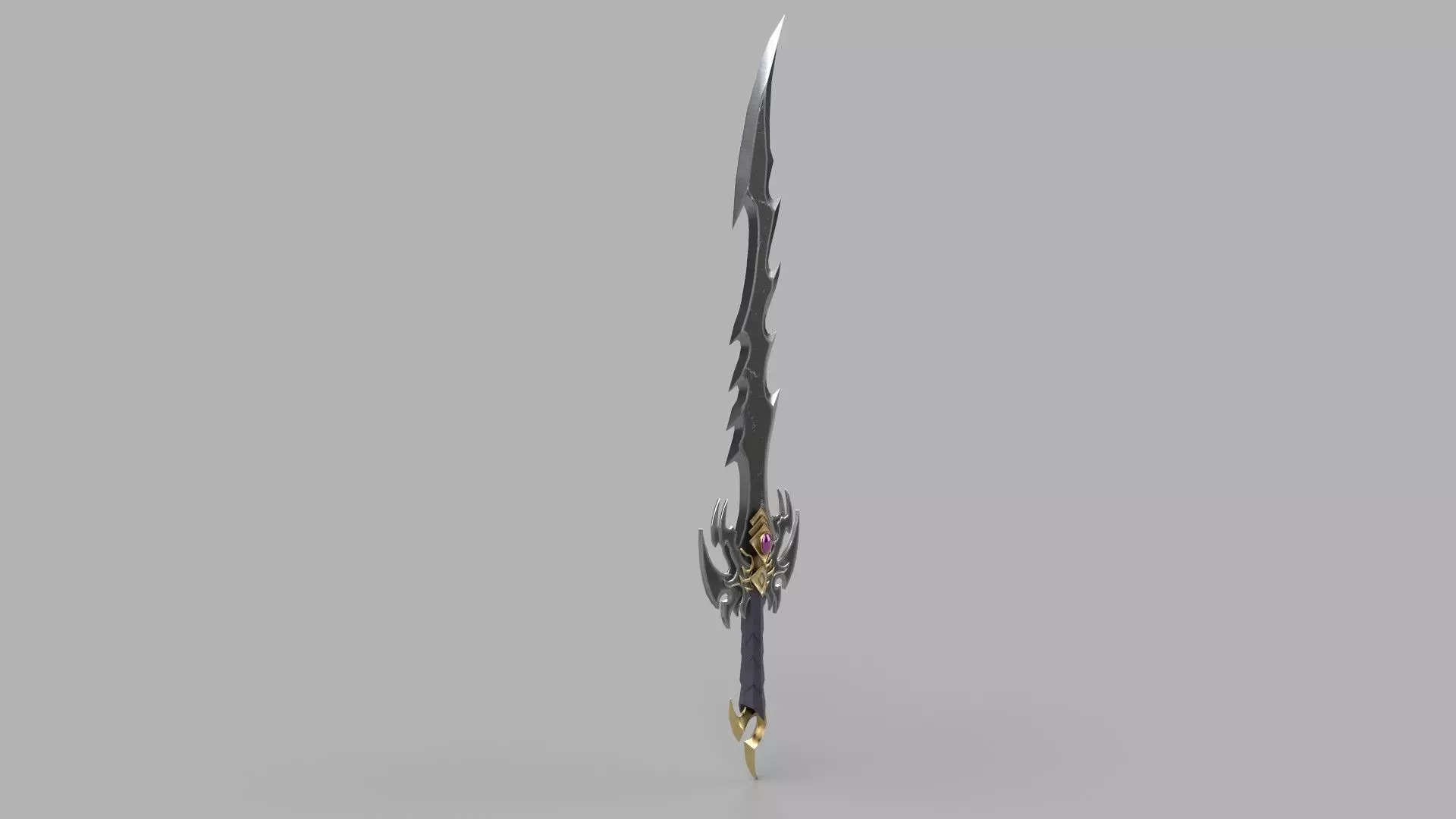 Stylized sword Low-poly 3D model_0