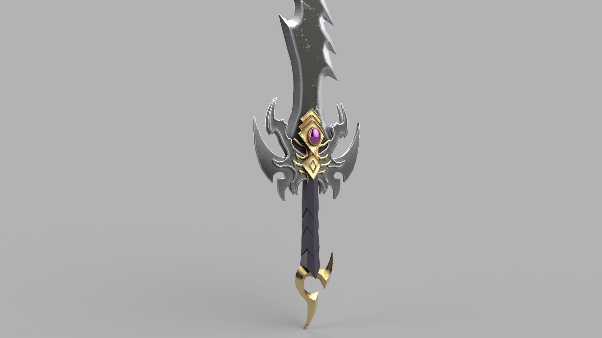Stylized sword Low-poly 3D model_2