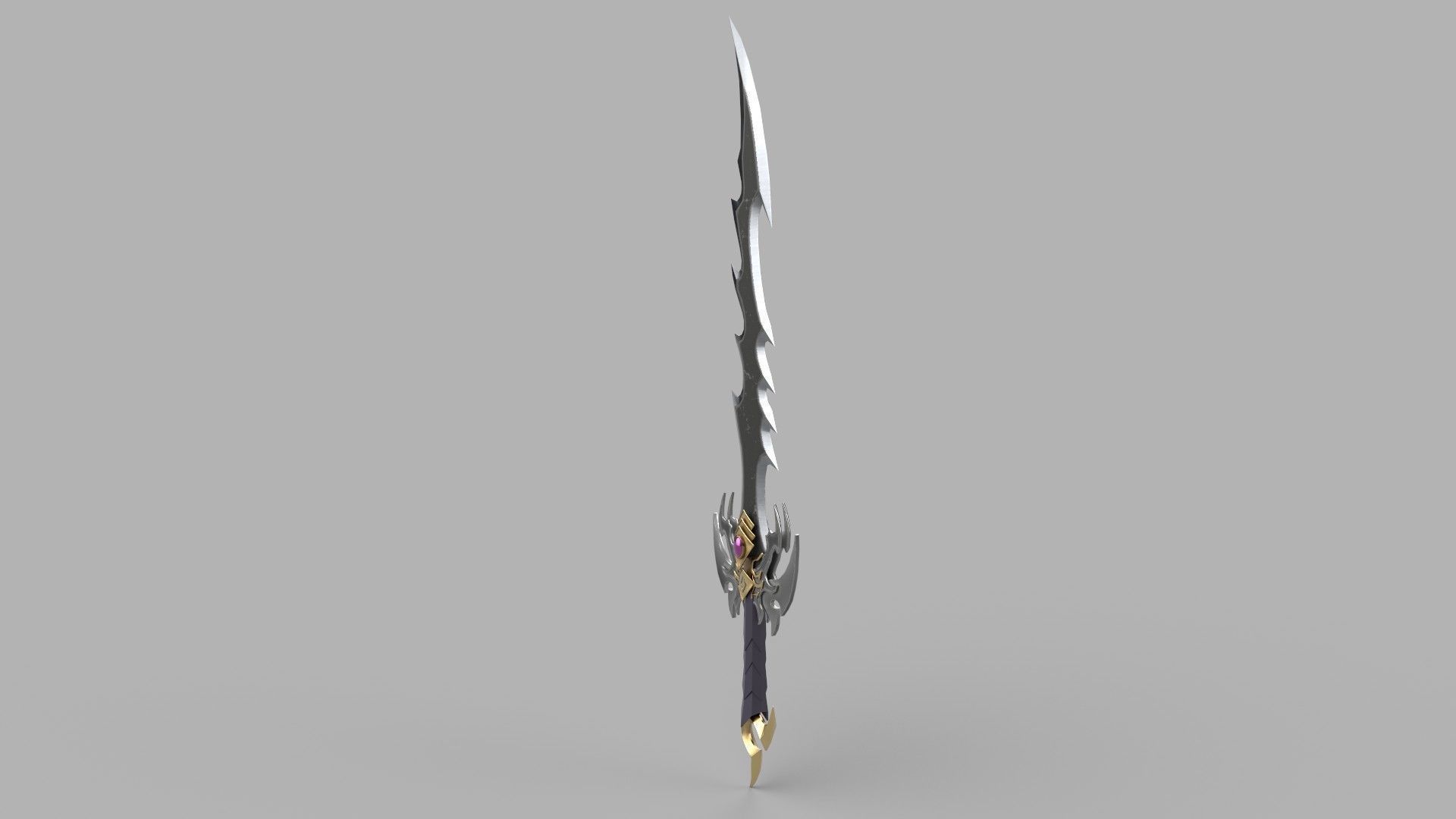 Stylized sword Low-poly 3D model_1