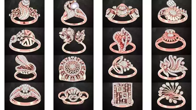 165 Cocktail High Jewelry Ring 3dm details 1 render 3D Model Collection