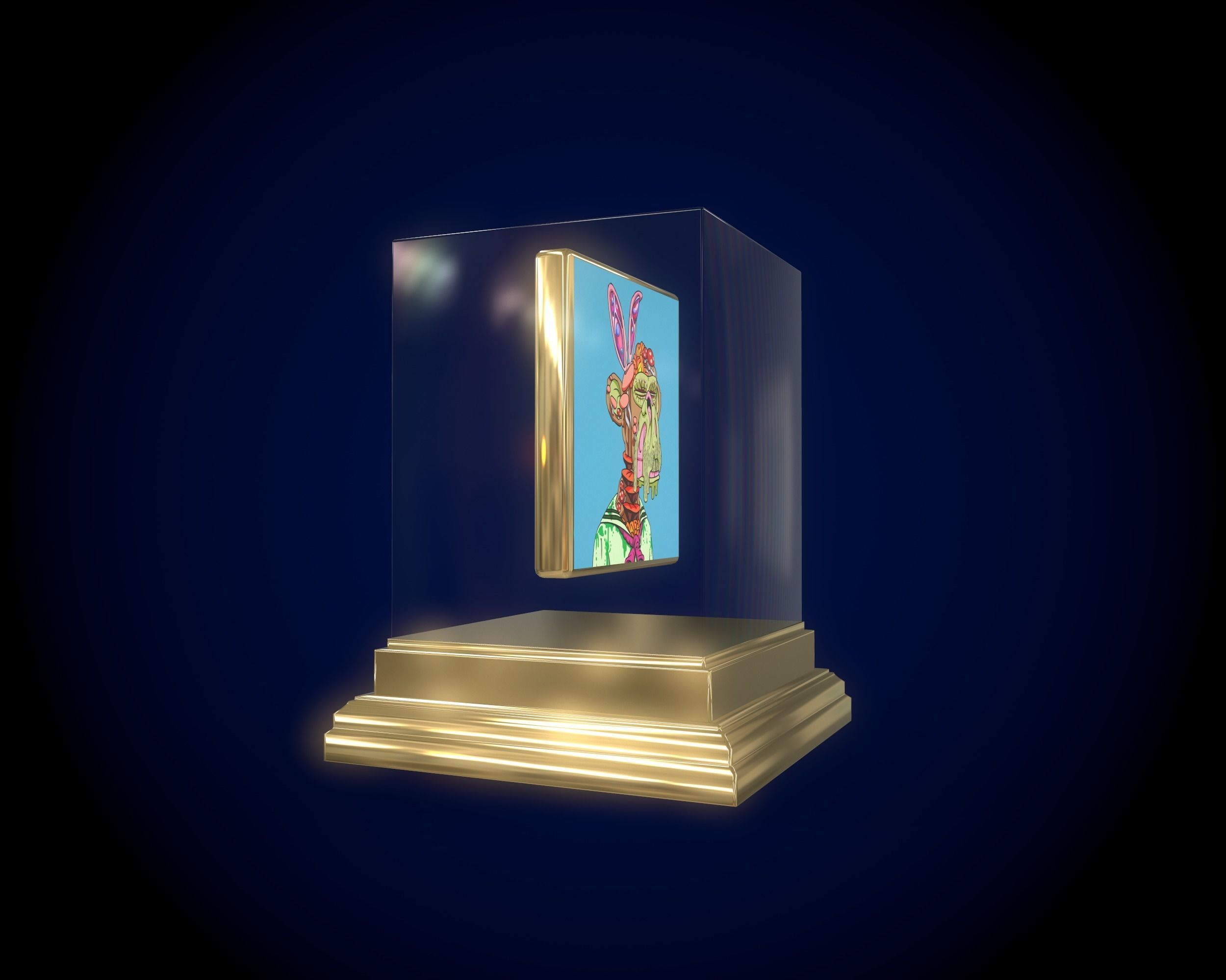 Mutant Ape 18 Gold Club Low-poly 3D model_7