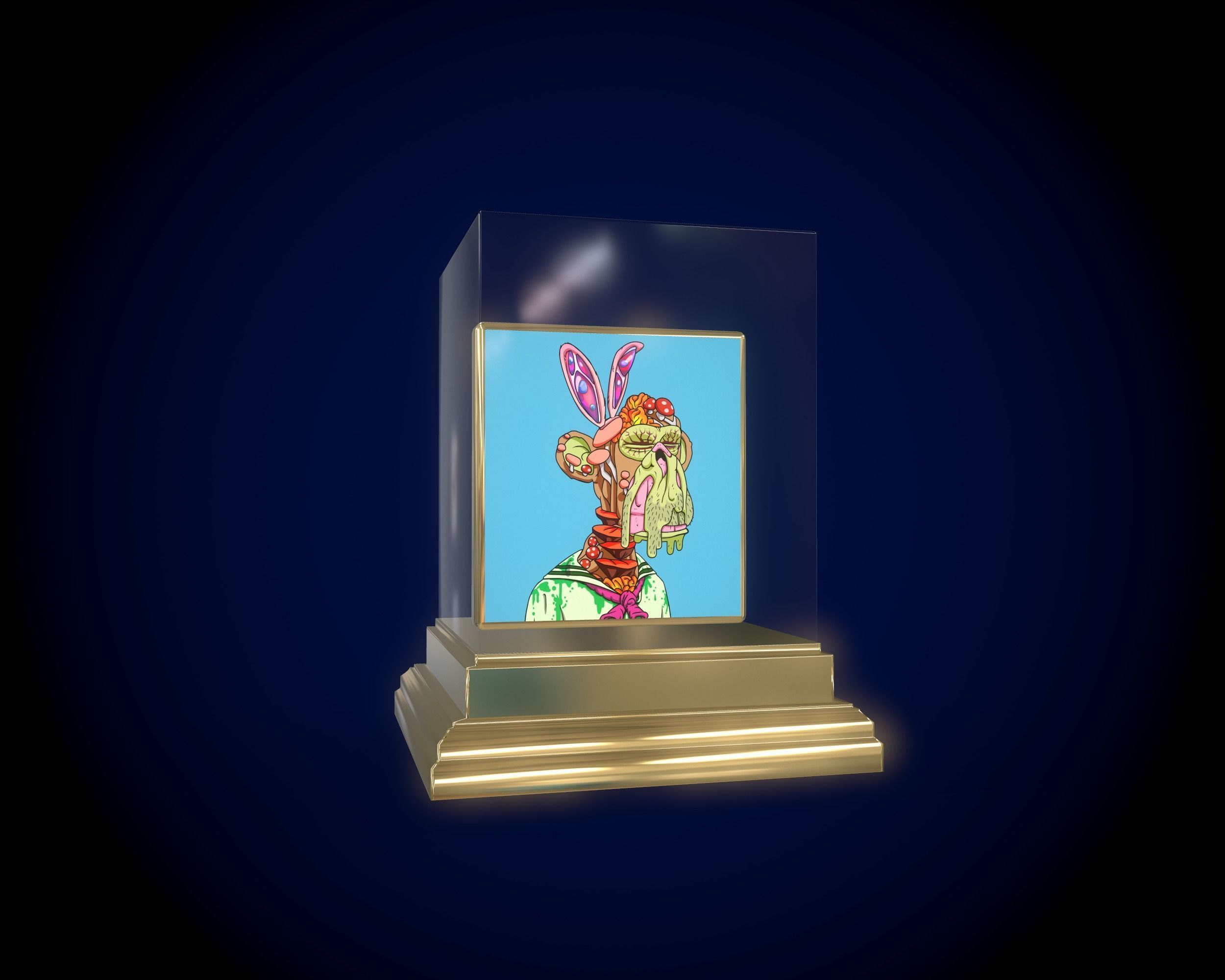 Mutant Ape 18 Gold Club Low-poly 3D model_3