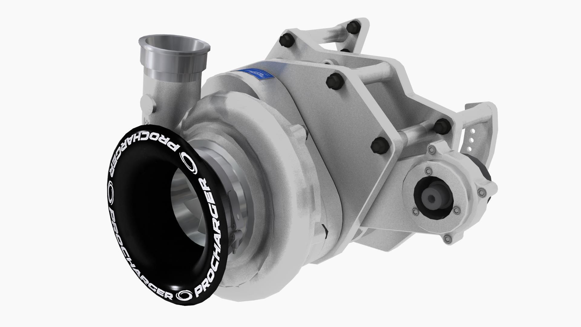 Procharger F3X-140 Crank Driven Low-poly 3D model_2