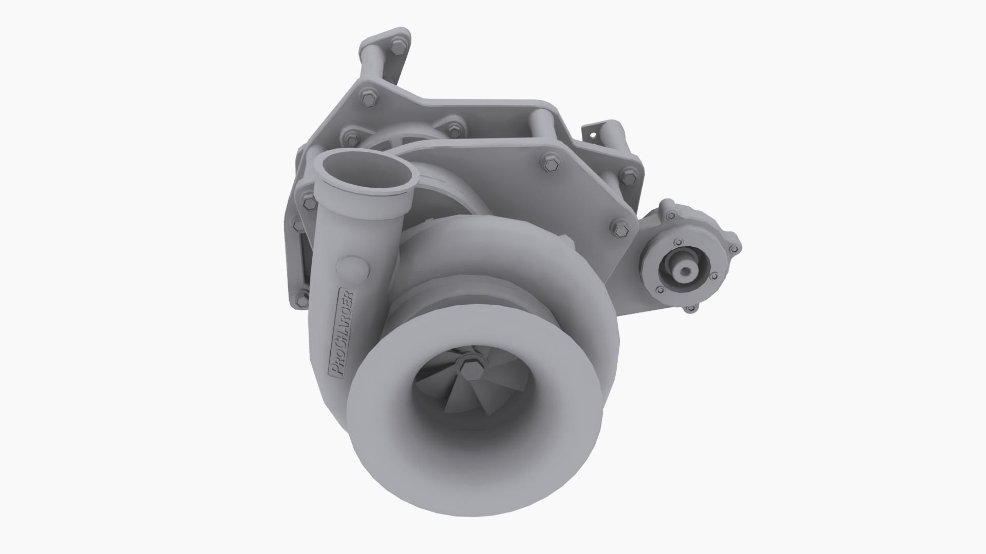 Procharger F3X-140 Crank Driven Low-poly 3D model_7