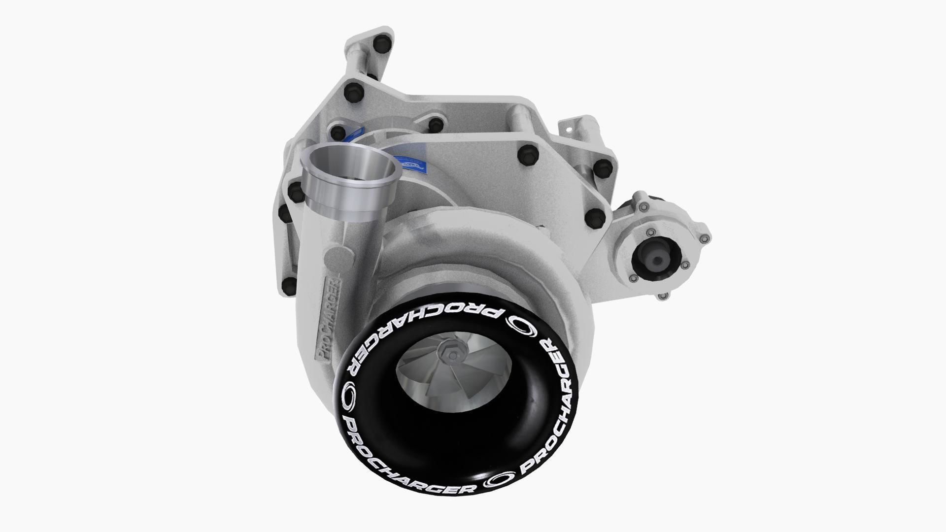 Procharger F3X-140 Crank Driven Low-poly 3D model_1