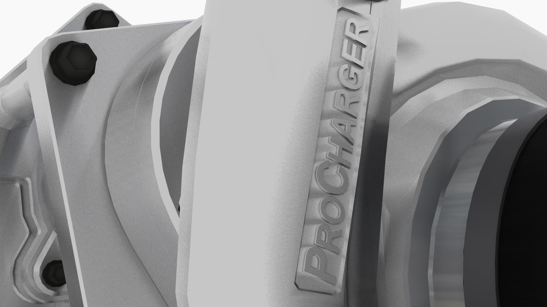 Procharger F3X-140 Crank Driven Low-poly 3D model_3