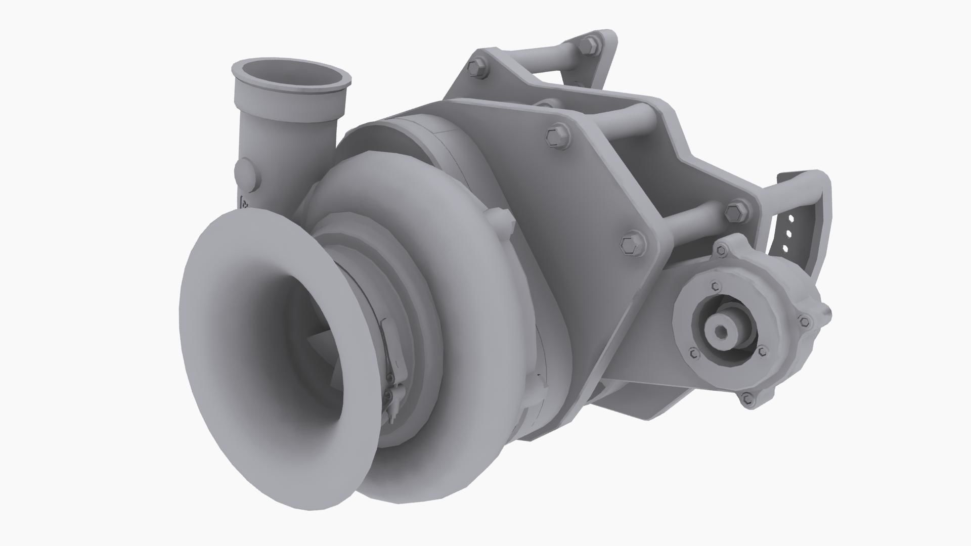 Procharger F3X-140 Crank Driven Low-poly 3D model_8