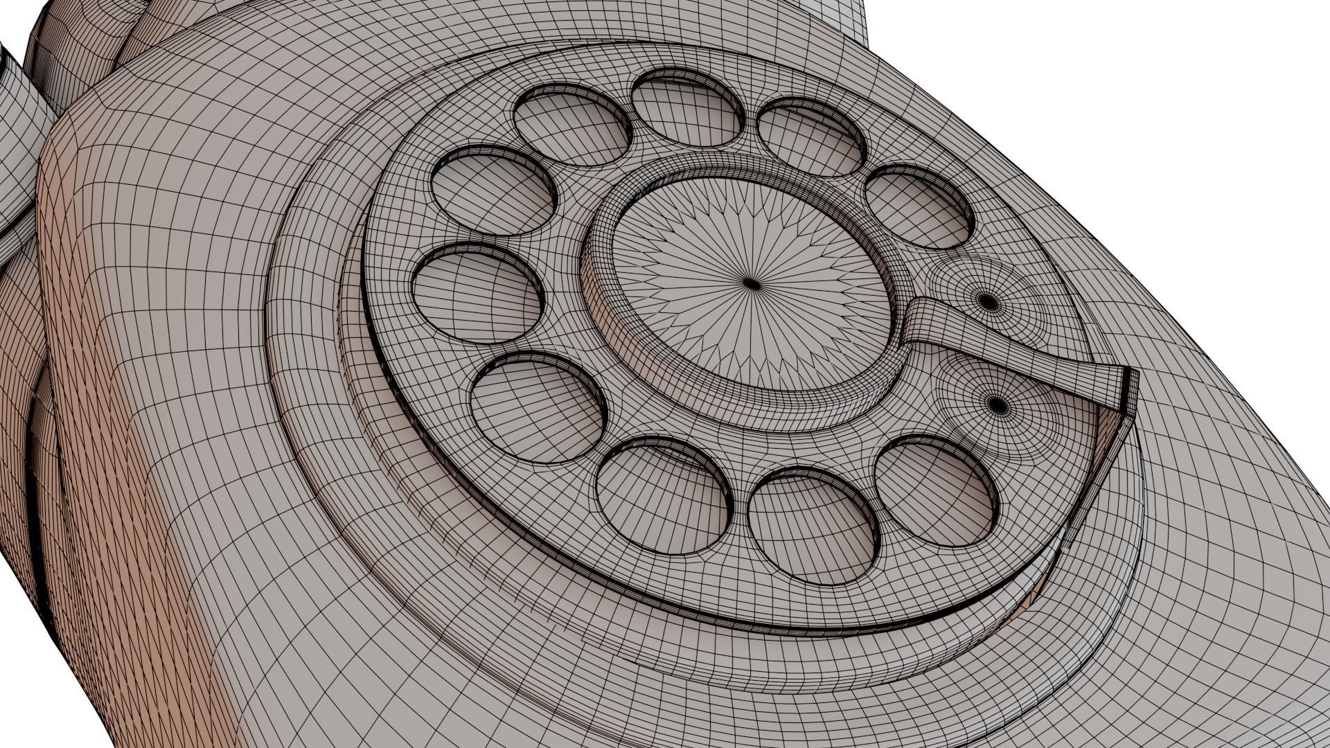 Dial Telephone 3D model_9