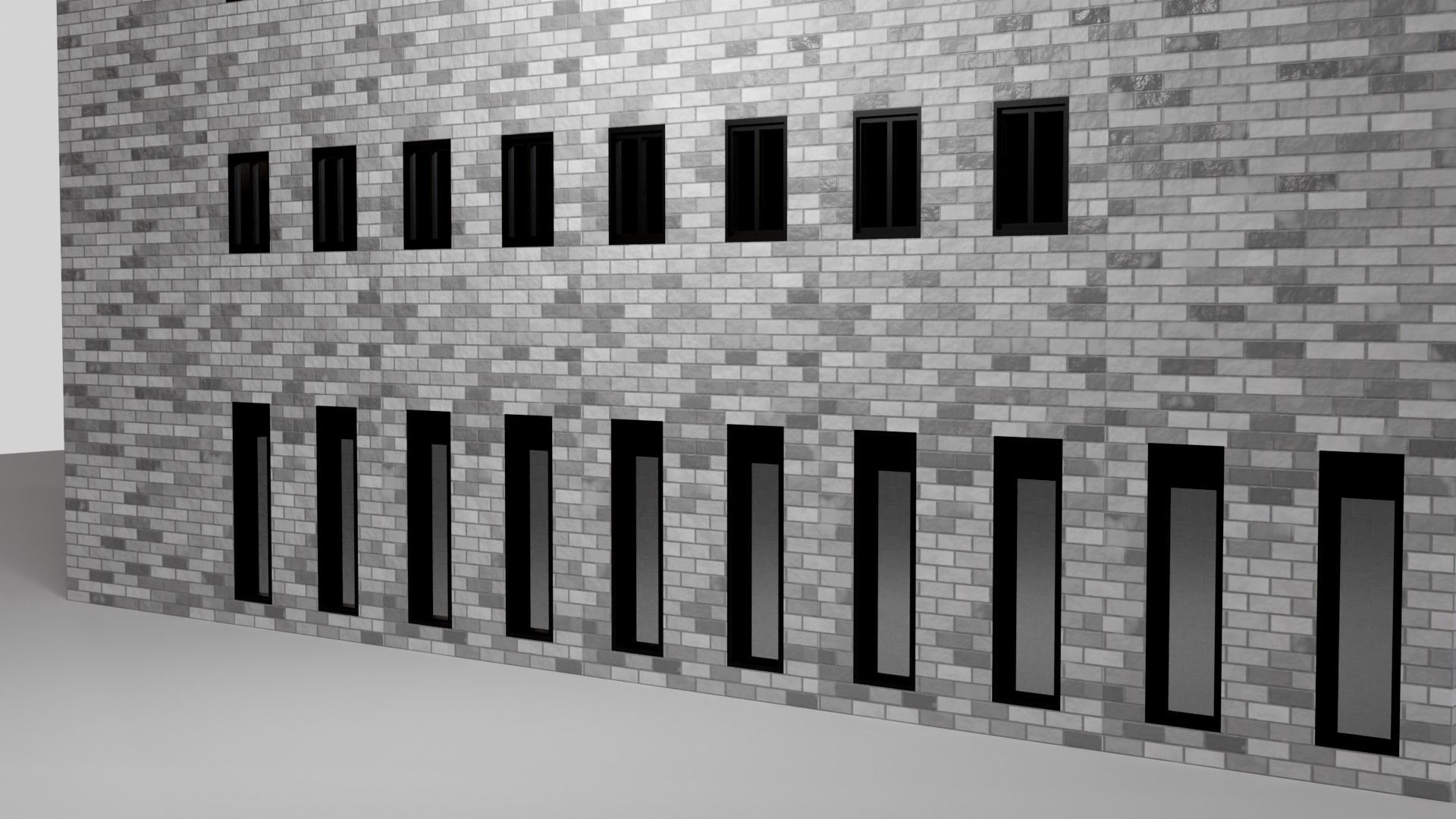 Low polygon building model Low-poly 3D model_6