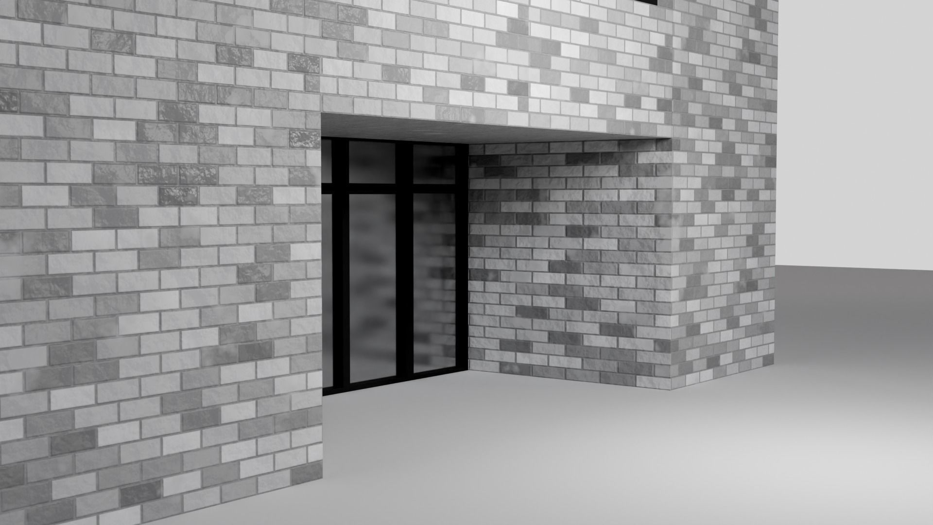 Low polygon building model Low-poly 3D model_7