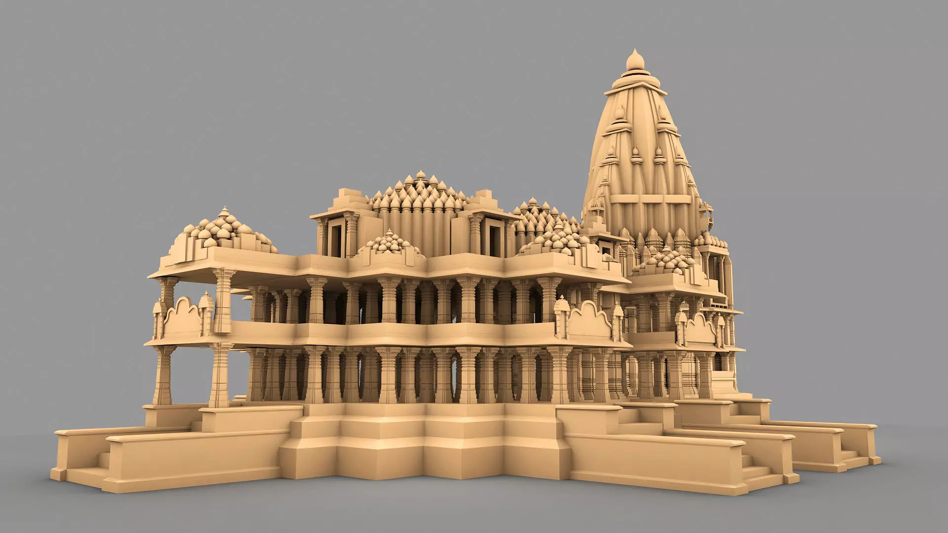 Somnath Temple 3D print model_0