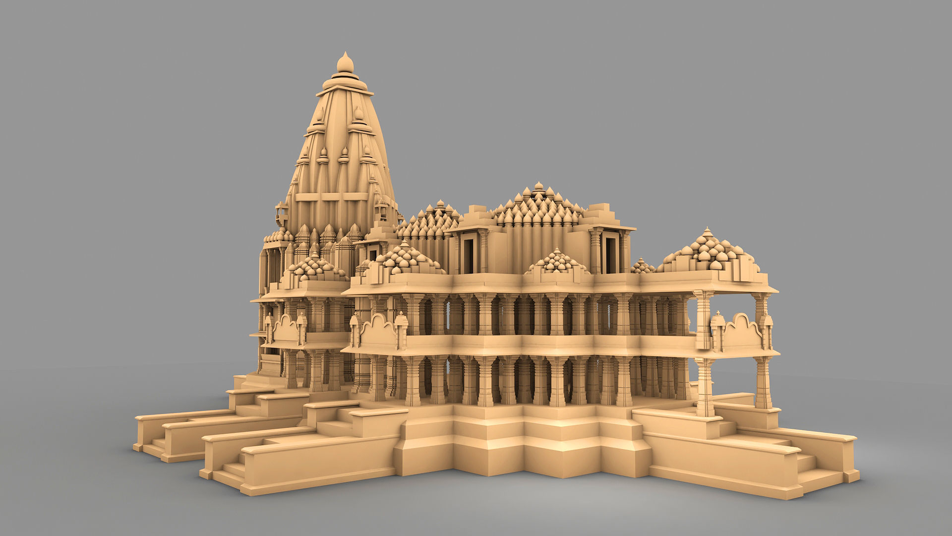 Somnath Temple 3D print model_3