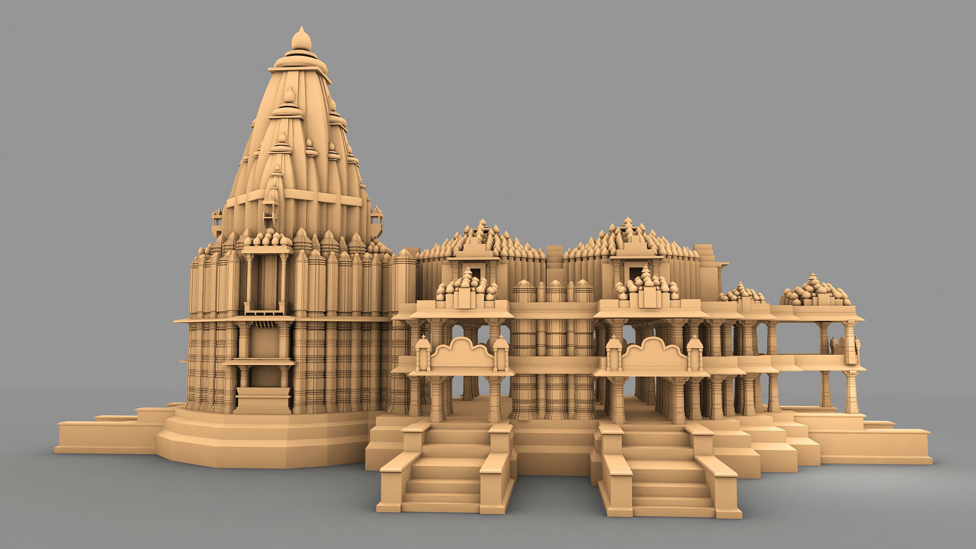 Somnath Temple 3D print model_1
