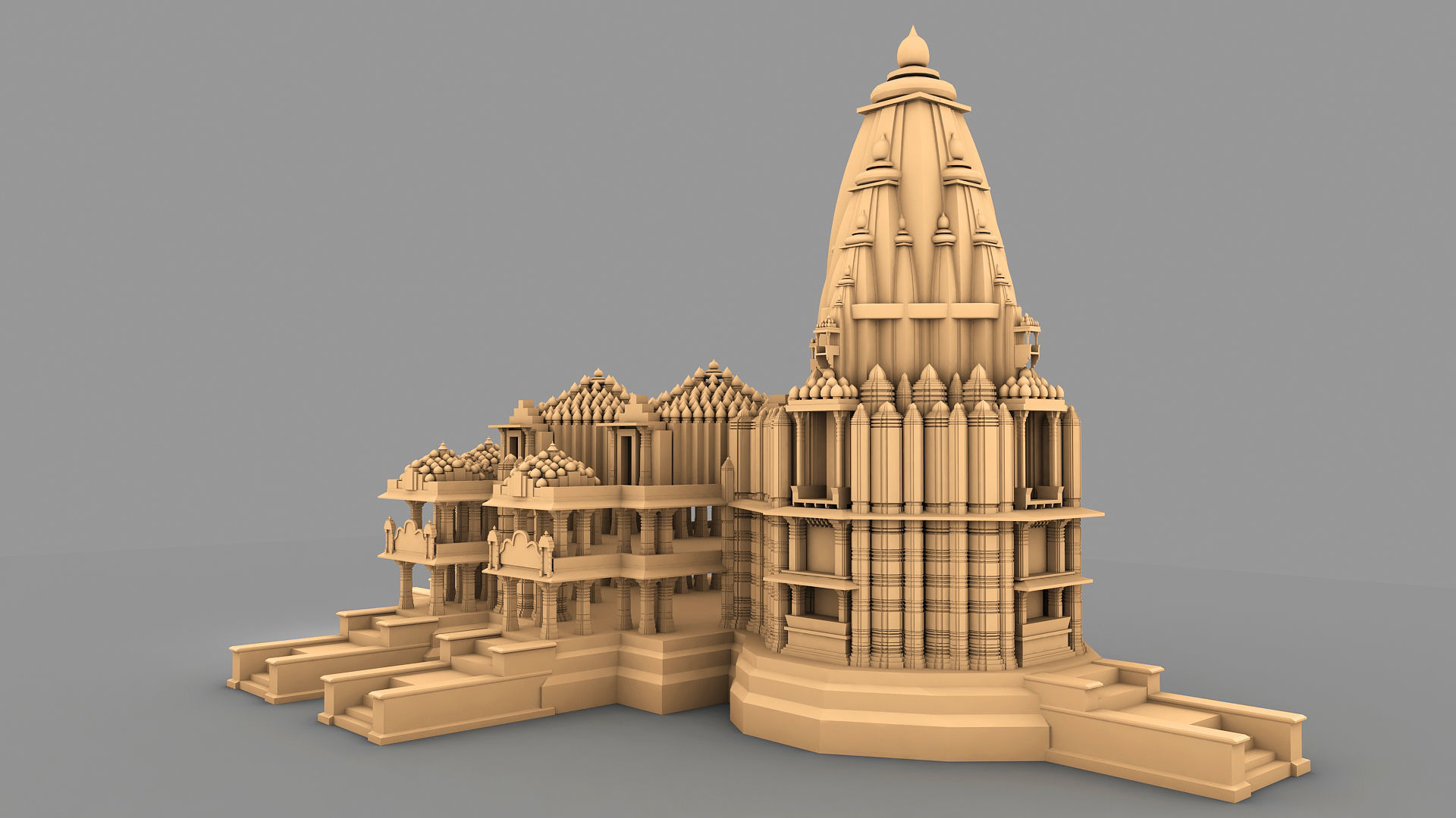 Somnath Temple 3D print model_2