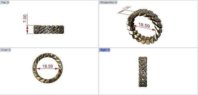 Diamond engagement ring 3D print model